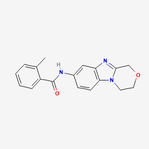 molecular formula C18H17N3O2 B4441505 N-(3,4-dihydro-1H-[1,4]oxazino[4,3-a]benzimidazol-8-yl)-2-methylbenzamide 