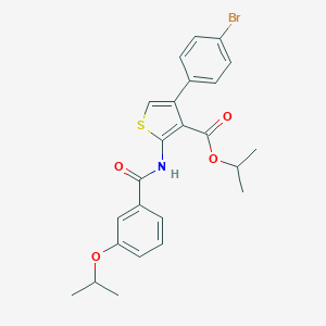 molecular formula C24H24BrNO4S B444153 Isopropyl 4-(4-bromophenyl)-2-[(3-isopropoxybenzoyl)amino]-3-thiophenecarboxylate 