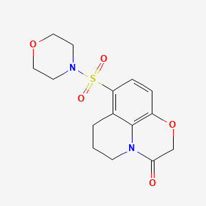 molecular formula C15H18N2O5S B4441541 8-(4-morpholinylsulfonyl)-6,7-dihydro-5H-[1,4]oxazino[2,3,4-ij]quinolin-3(2H)-one 