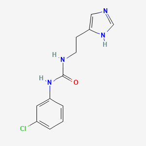 molecular formula C12H13ClN4O B4441545 N-(3-chlorophenyl)-N'-[2-(1H-imidazol-4-yl)ethyl]urea 
