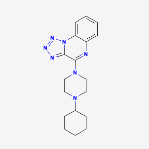 molecular formula C18H23N7 B4441565 4-(4-cyclohexyl-1-piperazinyl)tetrazolo[1,5-a]quinoxaline 