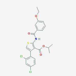 molecular formula C23H21Cl2NO4S B444157 Isopropyl 4-(2,4-dichlorophenyl)-2-[(3-ethoxybenzoyl)amino]-3-thiophenecarboxylate 