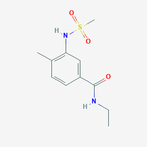 molecular formula C11H16N2O3S B4441570 N-ethyl-4-methyl-3-[(methylsulfonyl)amino]benzamide 