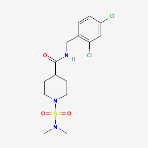 molecular formula C15H21Cl2N3O3S B4441596 N-(2,4-dichlorobenzyl)-1-[(dimethylamino)sulfonyl]-4-piperidinecarboxamide 