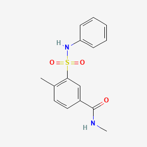 molecular formula C15H16N2O3S B4441604 3-(anilinosulfonyl)-N,4-dimethylbenzamide 