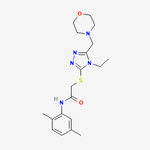 molecular formula C19H27N5O2S B4441611 N-(2,5-dimethylphenyl)-2-{[4-ethyl-5-(4-morpholinylmethyl)-4H-1,2,4-triazol-3-yl]thio}acetamide 