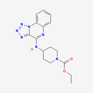 molecular formula C16H19N7O2 B4441616 ethyl 4-(tetrazolo[1,5-a]quinoxalin-4-ylamino)-1-piperidinecarboxylate 