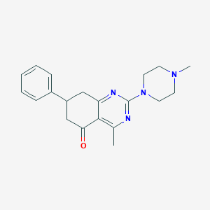 molecular formula C20H24N4O B4441621 4-methyl-2-(4-methyl-1-piperazinyl)-7-phenyl-7,8-dihydro-5(6H)-quinazolinone 
