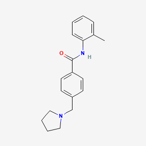 molecular formula C19H22N2O B4441627 N-(2-methylphenyl)-4-(1-pyrrolidinylmethyl)benzamide 