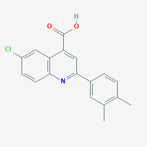 molecular formula C18H14ClNO2 B444163 6-Chloro-2-(3,4-dimethylphenyl)quinoline-4-carboxylic acid CAS No. 445289-11-2