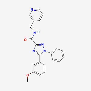 molecular formula C22H19N5O2 B4441657 5-(3-methoxyphenyl)-1-phenyl-N-(3-pyridinylmethyl)-1H-1,2,4-triazole-3-carboxamide 