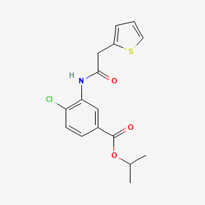 molecular formula C16H16ClNO3S B4441661 isopropyl 4-chloro-3-[(2-thienylacetyl)amino]benzoate 