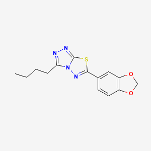 6-(1,3-benzodioxol-5-yl)-3-butyl[1,2,4]triazolo[3,4-b][1,3,4]thiadiazole