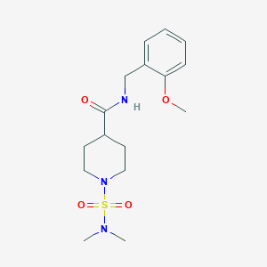 molecular formula C16H25N3O4S B4441687 1-[(dimethylamino)sulfonyl]-N-(2-methoxybenzyl)-4-piperidinecarboxamide 