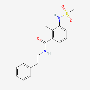 molecular formula C17H20N2O3S B4441690 2-methyl-3-[(methylsulfonyl)amino]-N-(2-phenylethyl)benzamide 