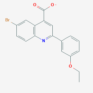 molecular formula C18H13BrNO3- B444170 6-Bromo-2-(3-ethoxyphenyl)quinoline-4-carboxylate 