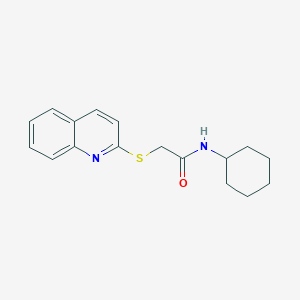 molecular formula C17H20N2OS B4441709 N-cyclohexyl-2-(2-quinolinylthio)acetamide 
