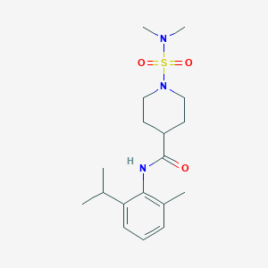 molecular formula C18H29N3O3S B4441738 1-[(dimethylamino)sulfonyl]-N-(2-isopropyl-6-methylphenyl)-4-piperidinecarboxamide 