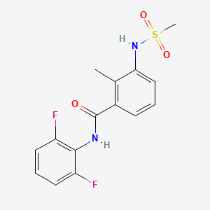 molecular formula C15H14F2N2O3S B4441749 N-(2,6-difluorophenyl)-2-methyl-3-[(methylsulfonyl)amino]benzamide 