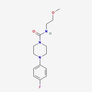 molecular formula C14H20FN3O2 B4441759 4-(4-fluorophenyl)-N-(2-methoxyethyl)-1-piperazinecarboxamide 