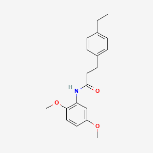 molecular formula C19H23NO3 B4441767 N-(2,5-dimethoxyphenyl)-3-(4-ethylphenyl)propanamide 