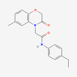 molecular formula C19H20N2O3 B4441789 N-(4-ethylphenyl)-2-(6-methyl-3-oxo-2,3-dihydro-4H-1,4-benzoxazin-4-yl)acetamide 