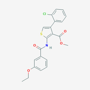 molecular formula C21H18ClNO4S B444179 Methyl 4-(2-chlorophenyl)-2-[(3-ethoxybenzoyl)amino]-3-thiophenecarboxylate 