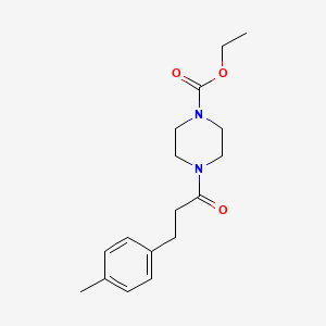 molecular formula C17H24N2O3 B4441800 ethyl 4-[3-(4-methylphenyl)propanoyl]-1-piperazinecarboxylate 