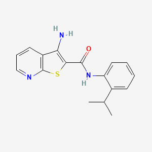 molecular formula C17H17N3OS B4441821 3-amino-N-(2-isopropylphenyl)thieno[2,3-b]pyridine-2-carboxamide 