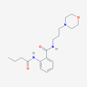 molecular formula C18H27N3O3 B4441831 2-(butyrylamino)-N-[3-(4-morpholinyl)propyl]benzamide 