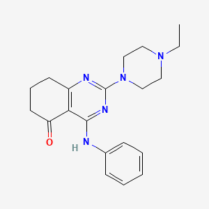 4-anilino-2-(4-ethyl-1-piperazinyl)-7,8-dihydro-5(6H)-quinazolinone