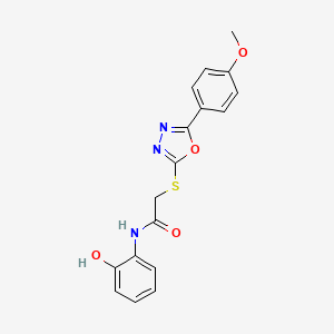 molecular formula C17H15N3O4S B4441836 N-(2-hydroxyphenyl)-2-{[5-(4-methoxyphenyl)-1,3,4-oxadiazol-2-yl]thio}acetamide 