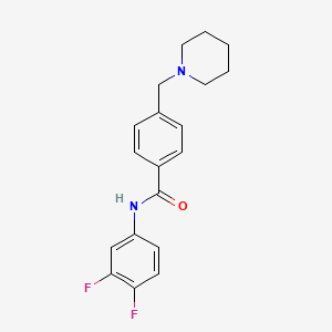 molecular formula C19H20F2N2O B4441848 N-(3,4-difluorophenyl)-4-(1-piperidinylmethyl)benzamide 