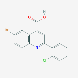molecular formula C16H9BrClNO2 B444185 6-溴-2-(2-氯苯基)喹啉-4-羧酸 CAS No. 445289-24-7