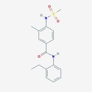 molecular formula C17H20N2O3S B4441854 N-(2-ethylphenyl)-3-methyl-4-[(methylsulfonyl)amino]benzamide 