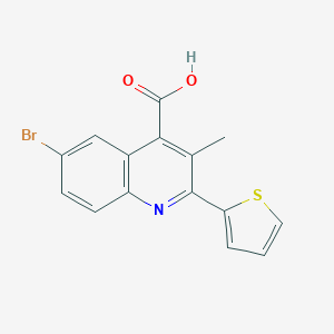 molecular formula C15H10BrNO2S B444186 6-Bromo-3-methyl-2-thiophen-2-yl-quinoline-4-carboxylic acid CAS No. 354537-98-7