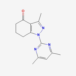 molecular formula C14H16N4O B4441867 1-(4,6-dimethyl-2-pyrimidinyl)-3-methyl-1,5,6,7-tetrahydro-4H-indazol-4-one 