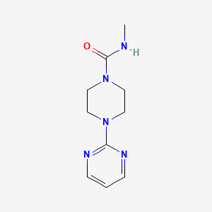 molecular formula C10H15N5O B4441873 N-methyl-4-(2-pyrimidinyl)-1-piperazinecarboxamide 
