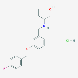 molecular formula C18H23ClFNO2 B4441875 2-({3-[(4-fluorobenzyl)oxy]benzyl}amino)butan-1-ol hydrochloride 