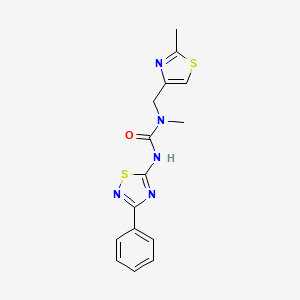 molecular formula C15H15N5OS2 B4441877 N-methyl-N-[(2-methyl-1,3-thiazol-4-yl)methyl]-N'-(3-phenyl-1,2,4-thiadiazol-5-yl)urea 