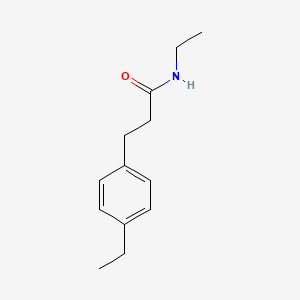 molecular formula C13H19NO B4441883 N-ethyl-3-(4-ethylphenyl)propanamide 