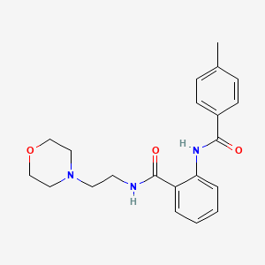 molecular formula C21H25N3O3 B4441894 2-[(4-methylbenzoyl)amino]-N-[2-(4-morpholinyl)ethyl]benzamide 
