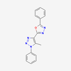 molecular formula C17H13N5O B4441946 2-(5-methyl-1-phenyl-1H-1,2,3-triazol-4-yl)-5-phenyl-1,3,4-oxadiazole 