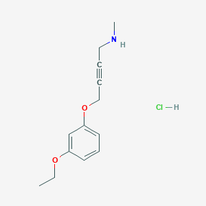 molecular formula C13H18ClNO2 B4441951 [4-(3-ethoxyphenoxy)but-2-yn-1-yl]methylamine hydrochloride 