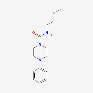 molecular formula C14H21N3O2 B4441962 N-(2-methoxyethyl)-4-phenyl-1-piperazinecarboxamide 