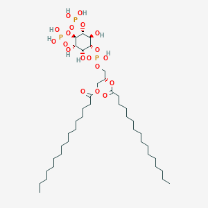 molecular formula C41H81O19P3 B044420 1,2-二十六烷酰基-sn-甘油-3-磷酸-(1D-肌醇-4,5-二磷酸) CAS No. 120595-88-2
