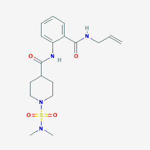 molecular formula C18H26N4O4S B4442000 N-{2-[(allylamino)carbonyl]phenyl}-1-[(dimethylamino)sulfonyl]-4-piperidinecarboxamide 
