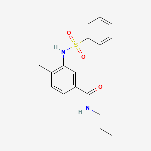 molecular formula C17H20N2O3S B4442023 4-methyl-3-[(phenylsulfonyl)amino]-N-propylbenzamide 