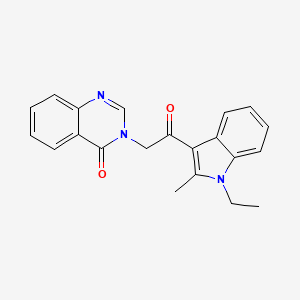 molecular formula C21H19N3O2 B4442046 3-[2-(1-ethyl-2-methyl-1H-indol-3-yl)-2-oxoethyl]-4(3H)-quinazolinone 