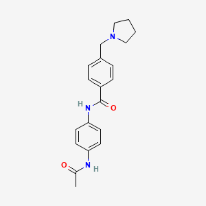 molecular formula C20H23N3O2 B4442052 N-[4-(acetylamino)phenyl]-4-(1-pyrrolidinylmethyl)benzamide 